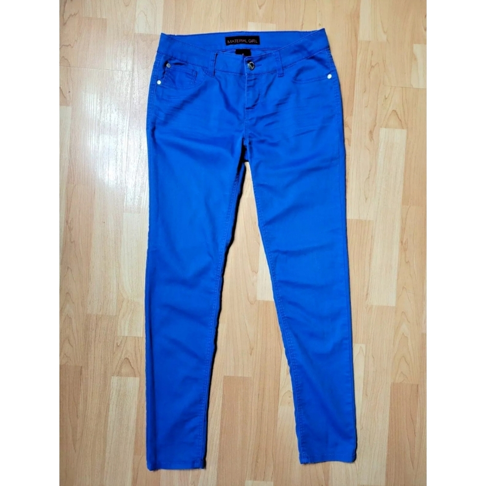 Material Girl bright low rise skinny jeans